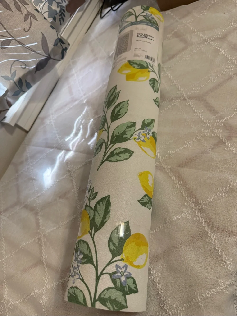 Lemon Pattern Memory Foam Kitchen Runner - Yellow